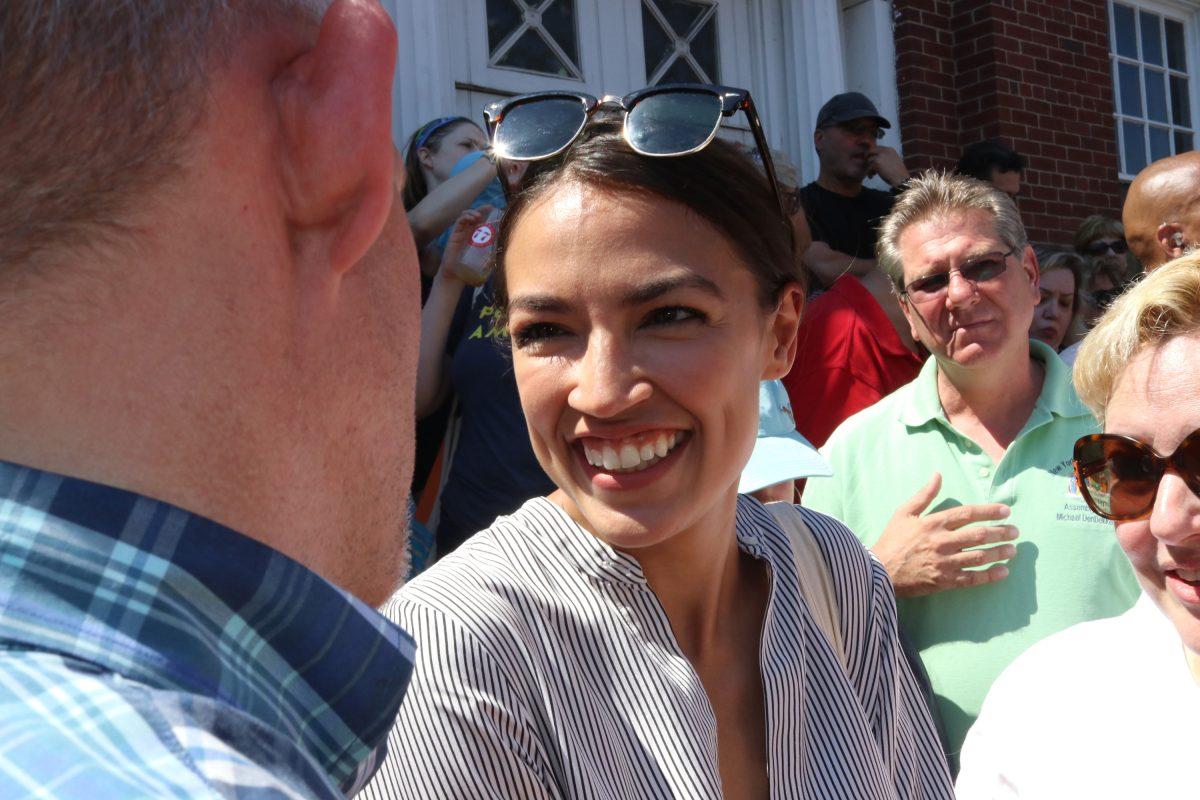 Alexandria Ocasio-Cortez, Democratic primary winner who defeated powerful US Congressman Joe Crowley (D-NY)  in the New York democratic primary on 26th. Ocasio-Cortez is one of a record number of women who were elected to the House on Tuesday. (G. Ronald Lopez/Zuma Press/TNS)