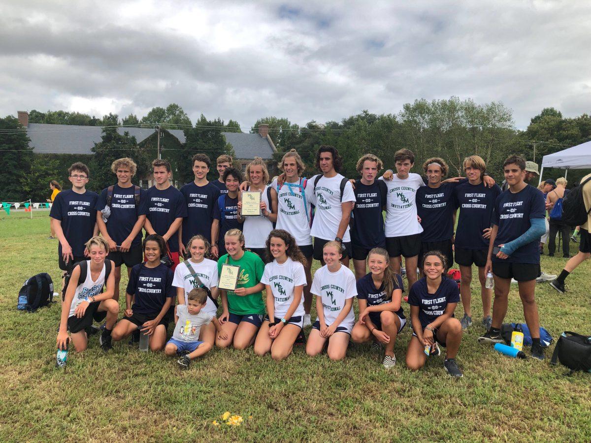 Members of the cross country teams enjoy a fun moment together after a recent meet. SUBMITTED PHOTO courtesy of Joseph Davidson