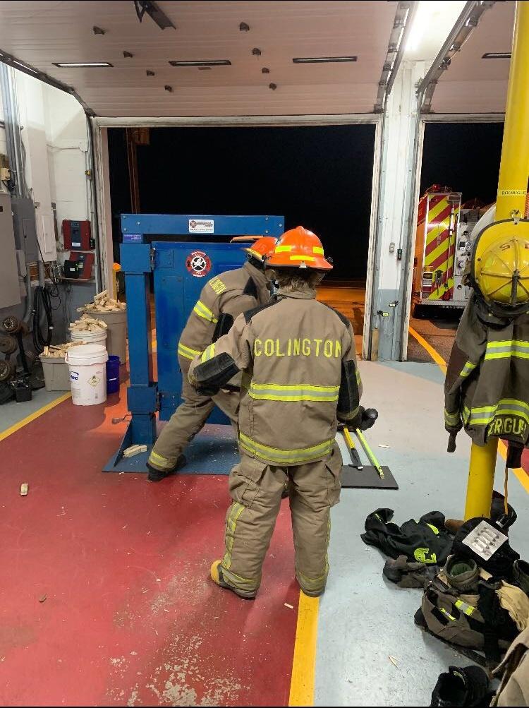 Members of the Colington Volunteer Fire Department practice rescue skills both in the field and at the fire station. Several FFHA students give up their nights and weekends for Fire Academy training at the local station. PHOTO SUBMITTED BY CONNER ROBERTS