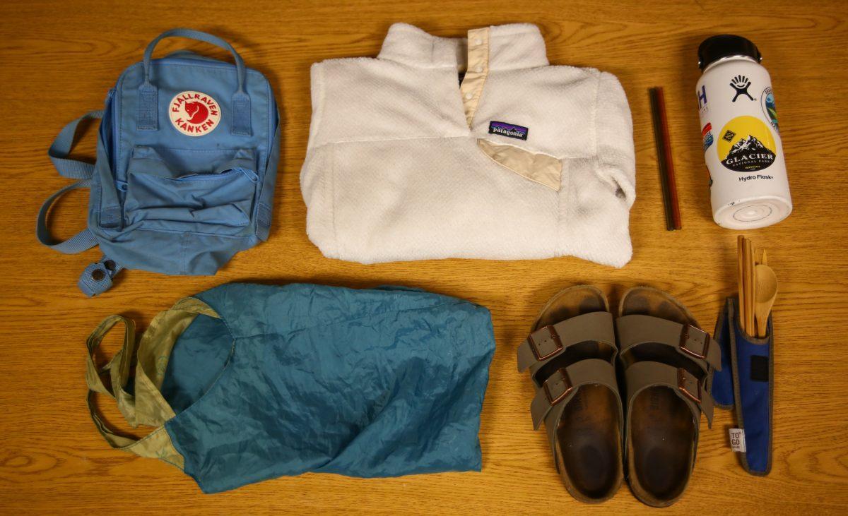Eco-friendly brands such as Patagonia, Hydro Flask and Birkenstock, along with reusable metal straws, silverware and shopping bags are popular among teens looking to reduce their carbon footprint. PHOTO BY TAYLOR NEWTON/Nighthawk News